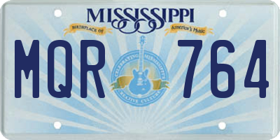 MS license plate MQR764