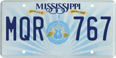 MS license plate MQR767