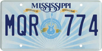 MS license plate MQR774