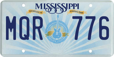 MS license plate MQR776