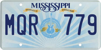 MS license plate MQR779