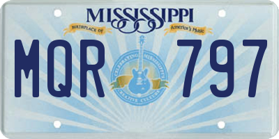 MS license plate MQR797