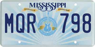 MS license plate MQR798