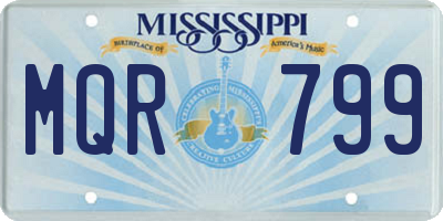 MS license plate MQR799