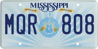 MS license plate MQR808