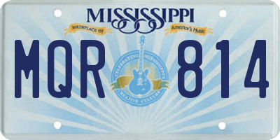 MS license plate MQR814