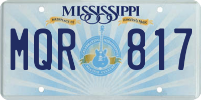 MS license plate MQR817