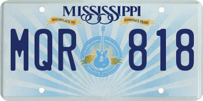 MS license plate MQR818