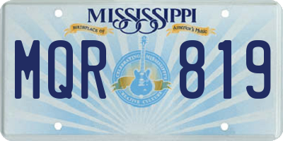 MS license plate MQR819
