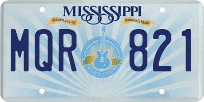MS license plate MQR821