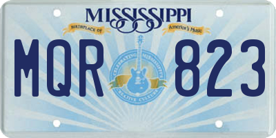 MS license plate MQR823