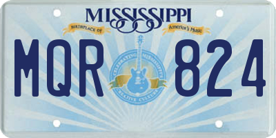 MS license plate MQR824