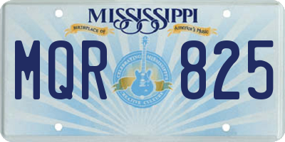 MS license plate MQR825
