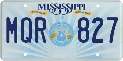 MS license plate MQR827