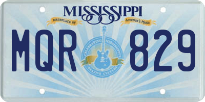 MS license plate MQR829