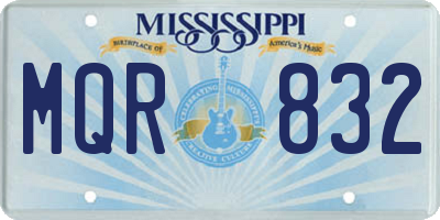 MS license plate MQR832