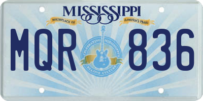 MS license plate MQR836