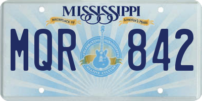 MS license plate MQR842
