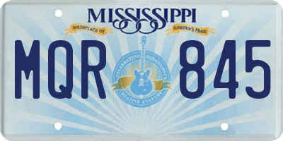MS license plate MQR845