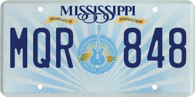 MS license plate MQR848
