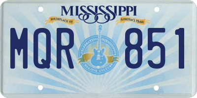 MS license plate MQR851
