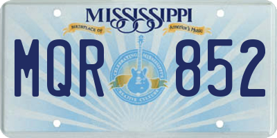MS license plate MQR852