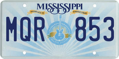 MS license plate MQR853