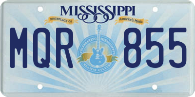 MS license plate MQR855