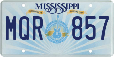 MS license plate MQR857