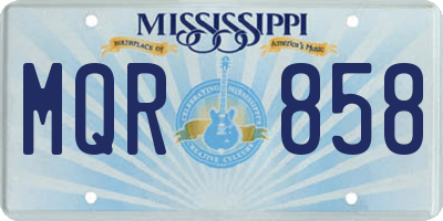 MS license plate MQR858
