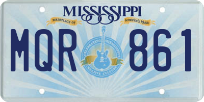 MS license plate MQR861