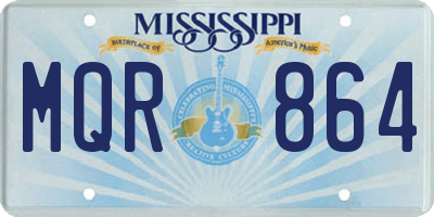 MS license plate MQR864