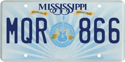 MS license plate MQR866