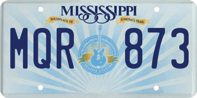 MS license plate MQR873