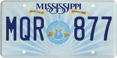 MS license plate MQR877