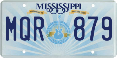 MS license plate MQR879