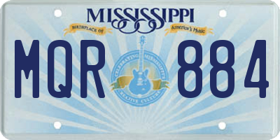 MS license plate MQR884
