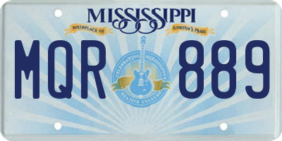 MS license plate MQR889