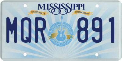 MS license plate MQR891