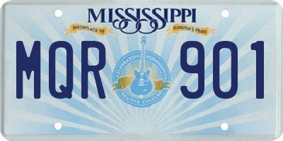 MS license plate MQR901