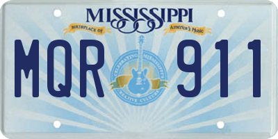 MS license plate MQR911
