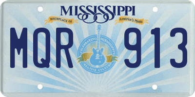 MS license plate MQR913