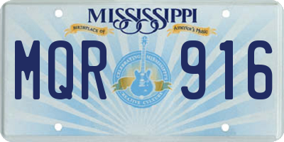 MS license plate MQR916