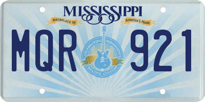 MS license plate MQR921