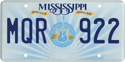 MS license plate MQR922
