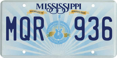 MS license plate MQR936