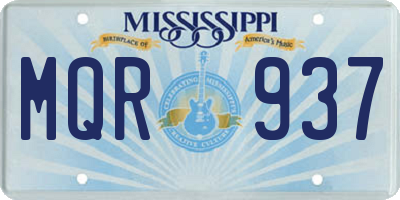 MS license plate MQR937