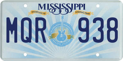 MS license plate MQR938