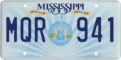 MS license plate MQR941