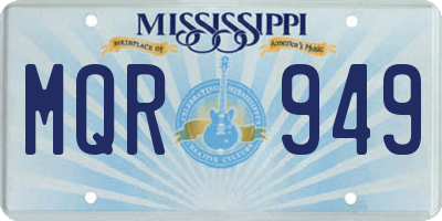 MS license plate MQR949